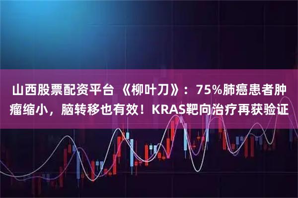 山西股票配资平台 《柳叶刀》：75%肺癌患者肿瘤缩小，脑转移也有效！KRAS靶向治疗再获验证