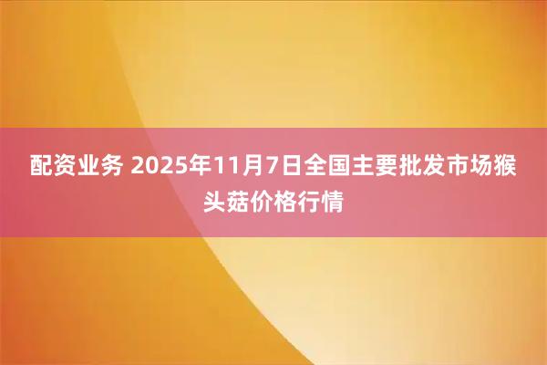 配资业务 2025年11月7日全国主要批发市场猴头菇价格行情